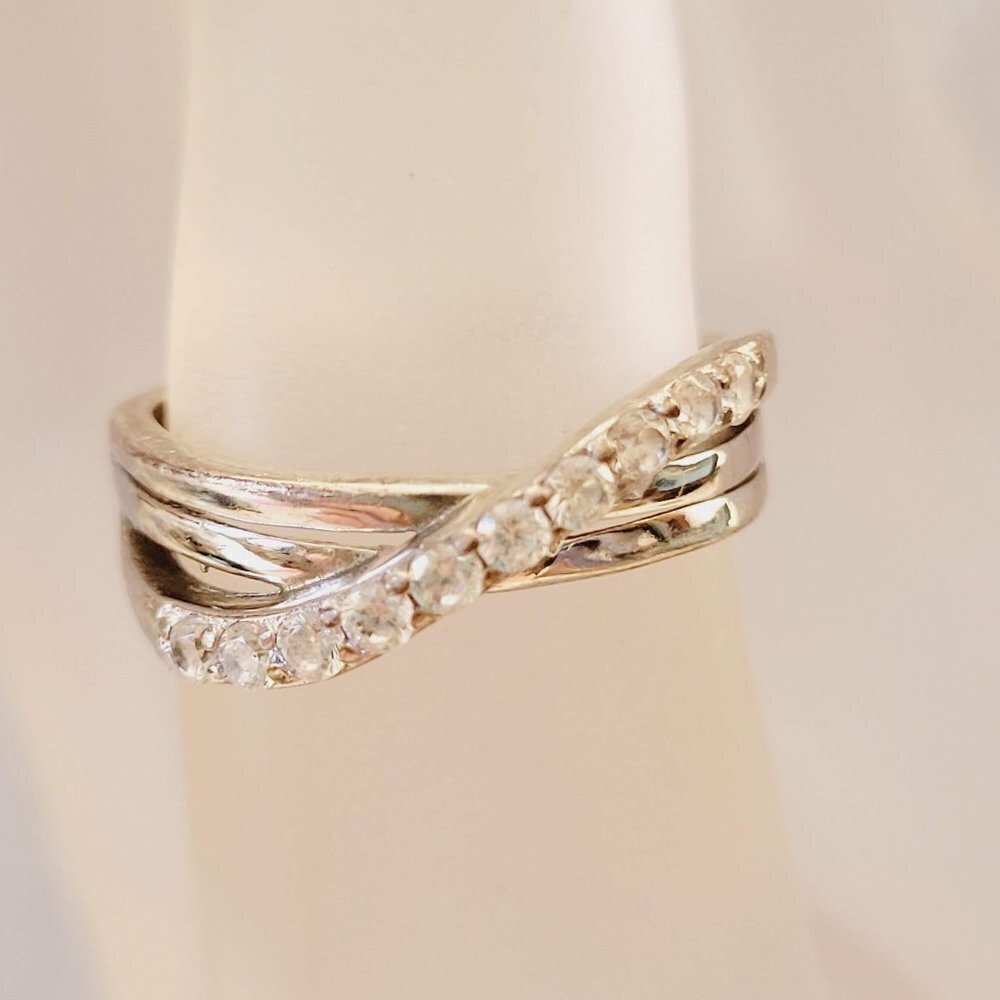 IBB CN 925 Silver Dainty Infinity Rhinestone 6.75